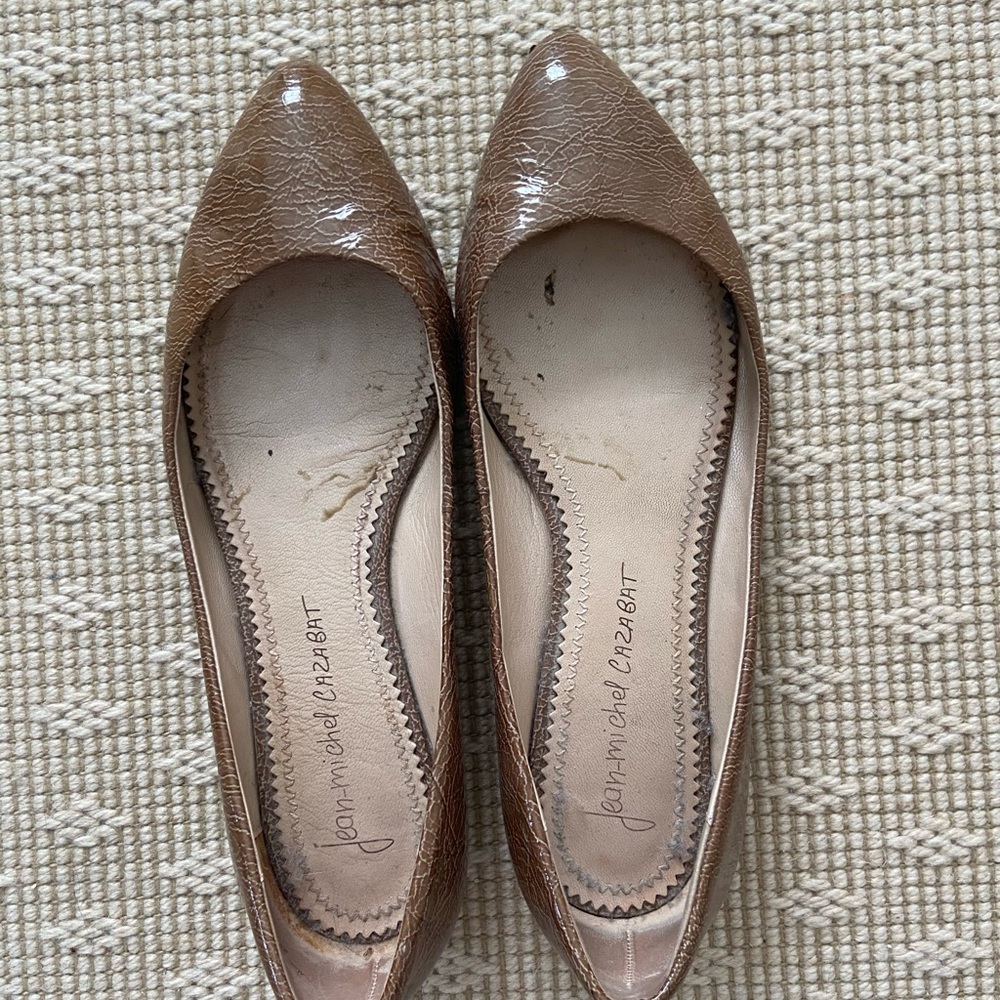 Jean-Michel Cazabat brown Patent leather flats